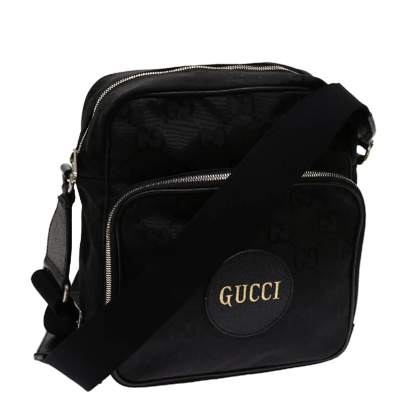 Ladies Gucci shoulder bags with a magnetic - closure flapGucci Gg Canvas Shoulder Bag Black