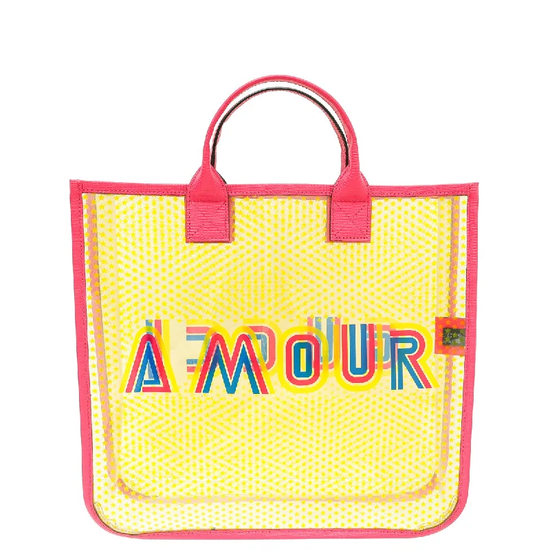 Women Gucci bags with a front - zip pocket for small itemsGucci Multicolor Amour Kids Tote Bag