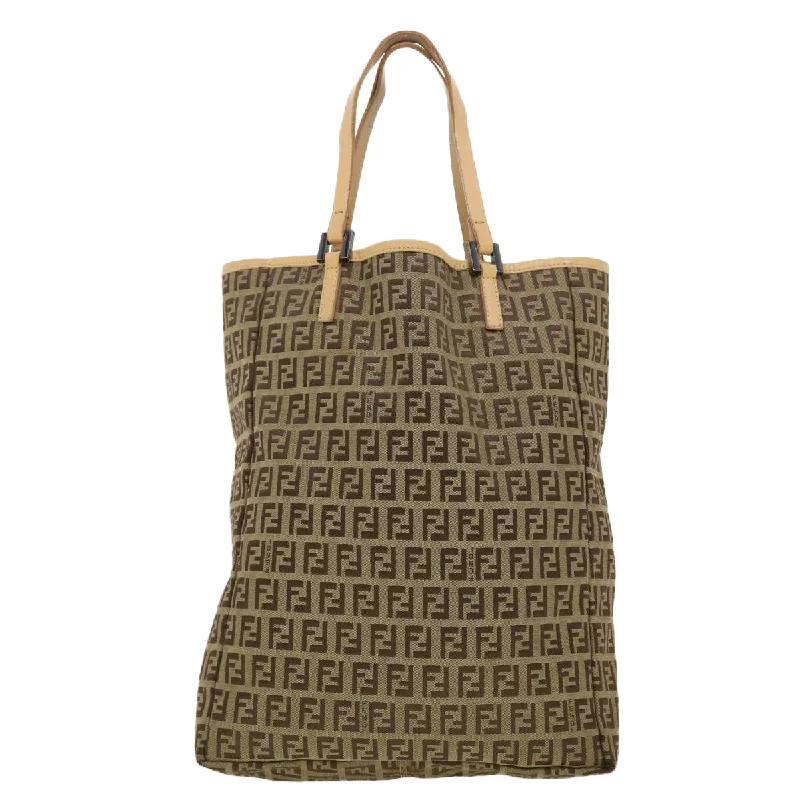 Fendi handbags with a perforated leather detail for a breathable and unique designFENDI Zucchino Canvas Tote Bag Beige 3677/8BH006028  rd4733