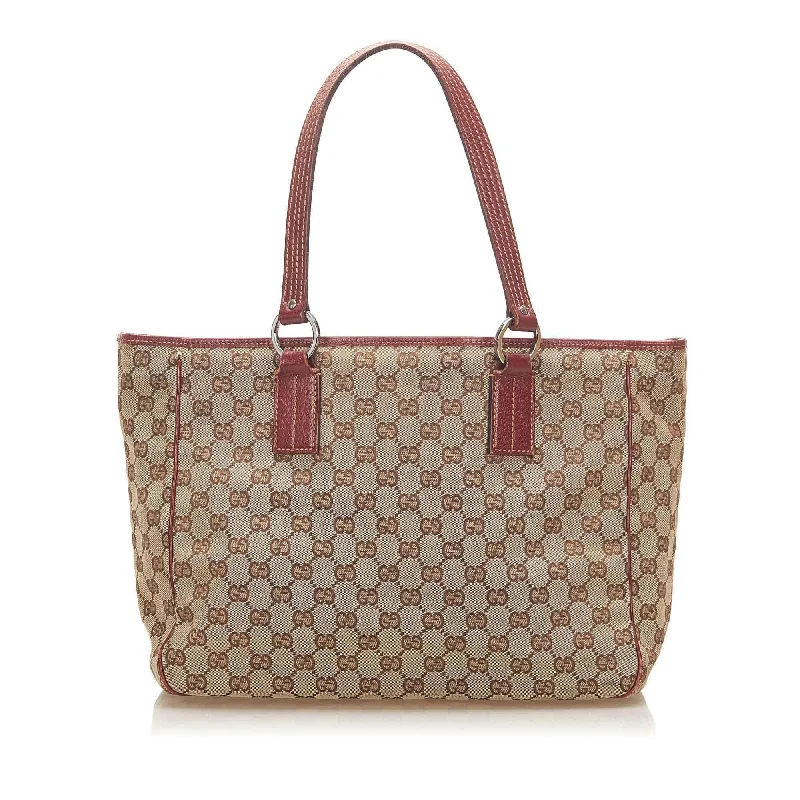 Gucci tote bags for women with a water - resistant coatingGucci GG Canvas Tote Bag (SHG-18350)