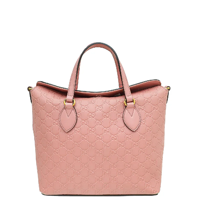 Women Gucci bags with interlocking G hardware for a classic lookGucci Pink GG Guccissima Foldover Linea Bag