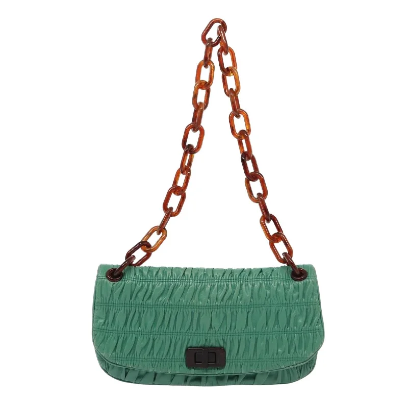 Ladies Prada shoulder bags with a tassel - adorned zipper for added charmPRADA Shoulder Bag