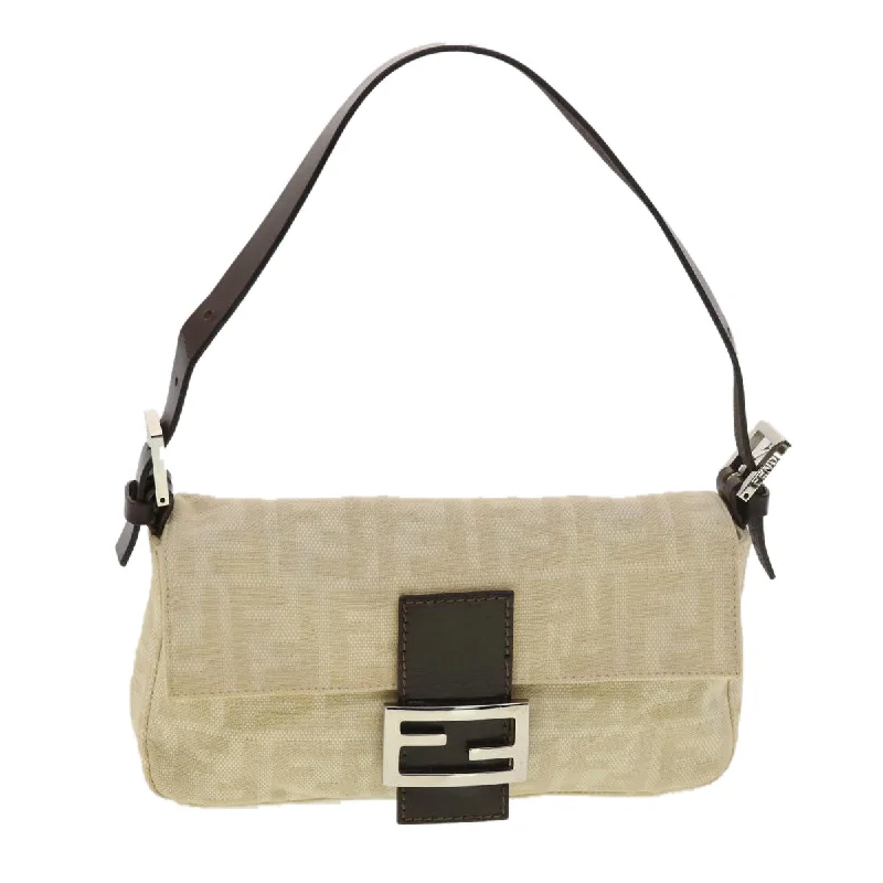 Ladies Fendi Sunshine Shopper bags in a pastel shade like mint for a soft and delicate appearanceFENDI Zucca Canvas Mamma Baguette Shoulder Bag Beige 2355 26424 008  39301