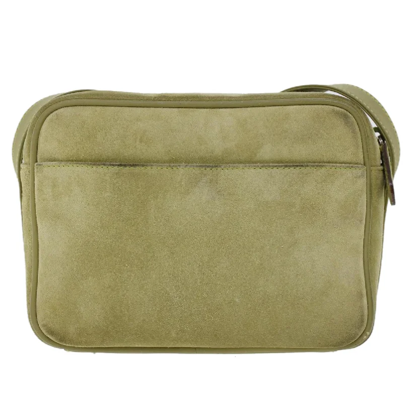 Women Gucci bags with a detachable mirror insideGUCCI Shoulder Bag Suede Green 00734440221  ar9684B