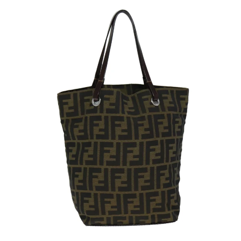 Fendi Baguette bags in a limited - edition colorway for a rare and exclusive lookFENDI Zucca Canvas Hand Bag Black Brown  ep4447