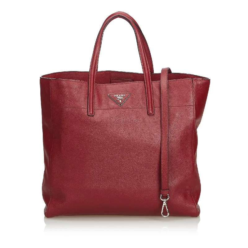 Prada Re - Edizione 2005 bags with a retro - inspired designPrada Saffiano Leather Soft Tote (SHG-10450)