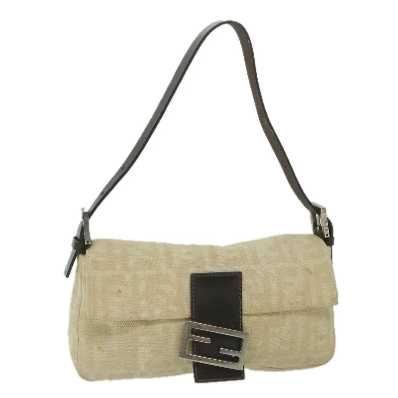 Fendi backpacks with a sleek, modern design and a matte finishFENDI Zucca Canvas Mamma Baguette Shoulder Bag Beige 2321 26424 008  63159