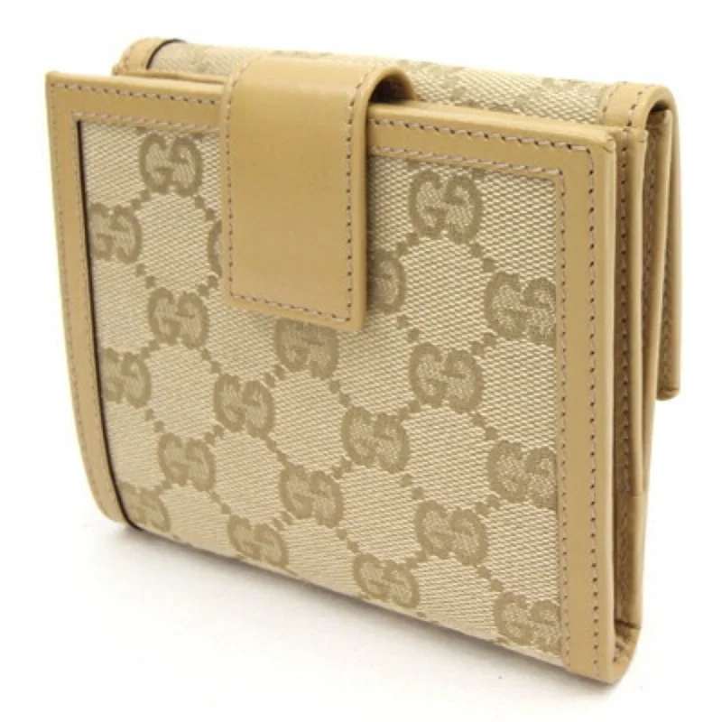 Ladies Gucci Dionysus bags with a chain - link shoulder strapGUCCI W Wallet GG 233053 Beige Canvas Leather Ladies Sherry Line