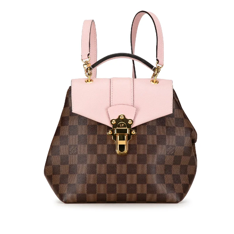 Ladies Louis Vuitton shoulder bags with a tassel decoration for charmBrown Louis Vuitton Damier Ebene Clapton Backpack