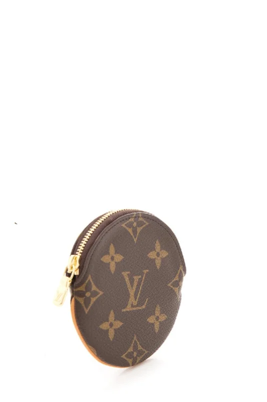 Louis Vuitton handbags with a metal - framed clasp for durabilityLouis Vuitton Brown LV Monogrammed Porto Monet Ron Coin Pouch