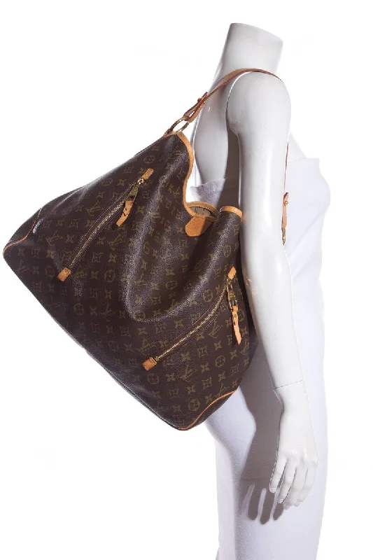 Louis Vuitton bags with a front - flap pocket for quick - access itemsLouis Vuitton Brown Monogram Zipper Detail Hobo