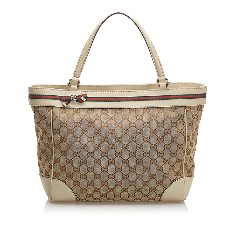 Small - sized Women Gucci shoulder bags for evening outingsGucci GG Canvas Tote Bag (SHG-18758)