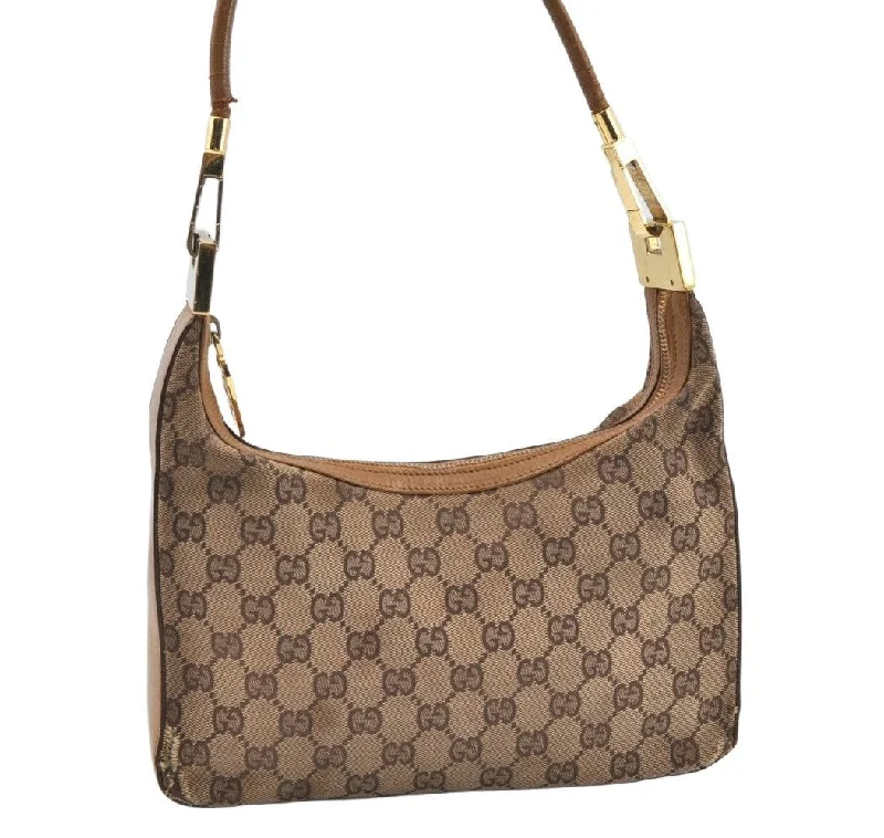 Ladies Gucci Dionysus bags with a detachable shoulder strapAuthentic GUCCI Shoulder Bag Purse GG Canvas Leather 0013812 Brown L0339