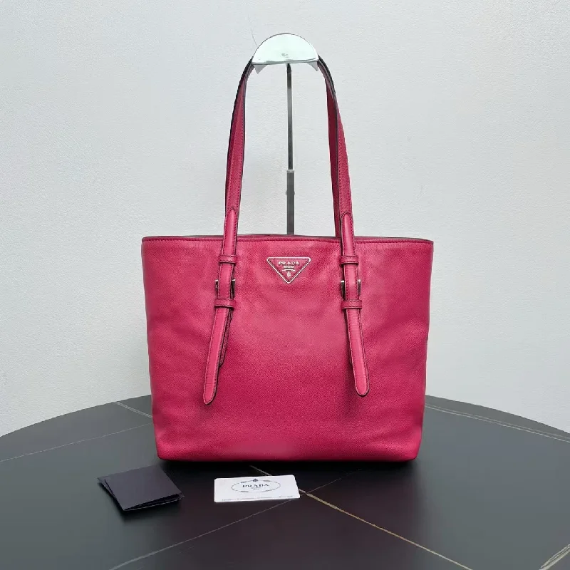 Ladies Prada Galleria bags with gold - toned hardware for a luxurious touchPrada Pink Tote Bag Medium Size