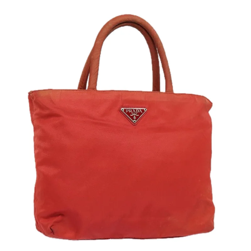 Prada bags with a front - flap pocket for quick access to essentialsPRADA Tessuto Handbag