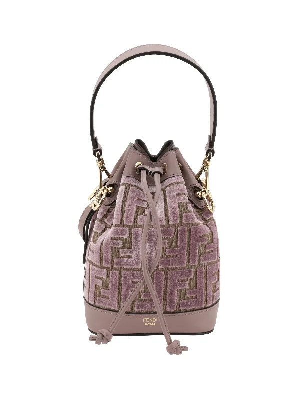 Fendi bags with a front - zip pocket for small items such as lip balm and earphonesFendi Women Mon Tesor Bucket Bag