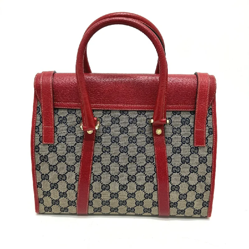 Gucci crossbody bags for women with adjustable leather strapsGUCCI Tote Bag 131327 GG canvas / leather Red / Navy Women Secondhand