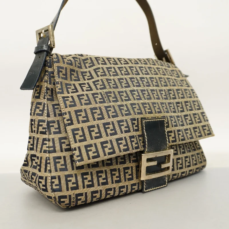 Ladies Fendi Peekaboo bags with a hand - carved leather detail for a unique and artisanal touchFENDI Zucchino Handbag Women's Nylon Handbag Navy