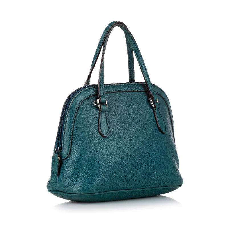 Women Gucci Sylvie bags featuring the signature web stripeGucci Dome Leather Satchel (32153)