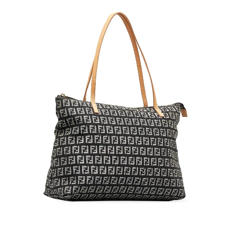 Fendi By The Way bags with a leather - wrapped drawstring for a luxurious and tactile feelFENDI Zucchino Canvas Tote Bag