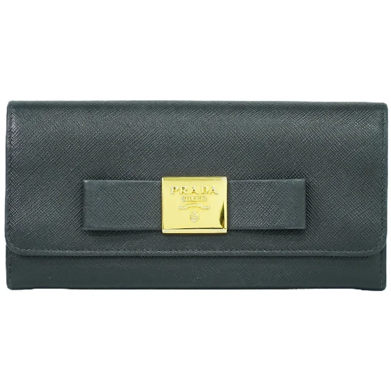 Prada Cahier bags with a monogram - embossed leather surfacePRADA Saffiano Wallet