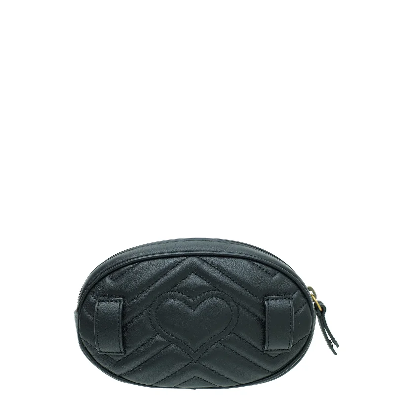 Gucci crossbody bags for women with adjustable leather strapsGucci Black GG Marmont Mini Belt Bag