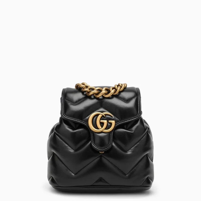 Gucci Marmont bags for women with gold - toned hardwareGucci Gg Marmont Matelassé Backpack Black Women