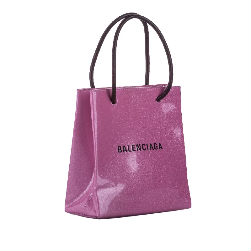 Balenciaga XS Small bag with patent - leather finishBalenciaga North South Shopping Handbag (SHG-37889)