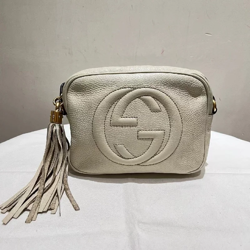 Ladies Gucci Dionysus bags in a pastel colorGucci Soho Disco White Leather Crossbody Bag