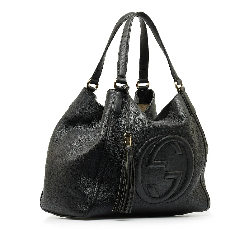 Gucci handbags for women with a back - zip pocketGucci Medium Soho Cellarius Tote Bag (SHG-mnOvPF)