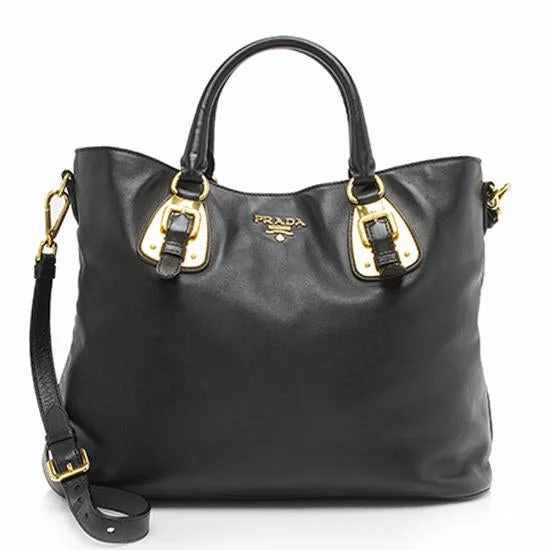 Prada Cleo bags with a detachable coin purse for added functionalityPrada Soft Calf Tote