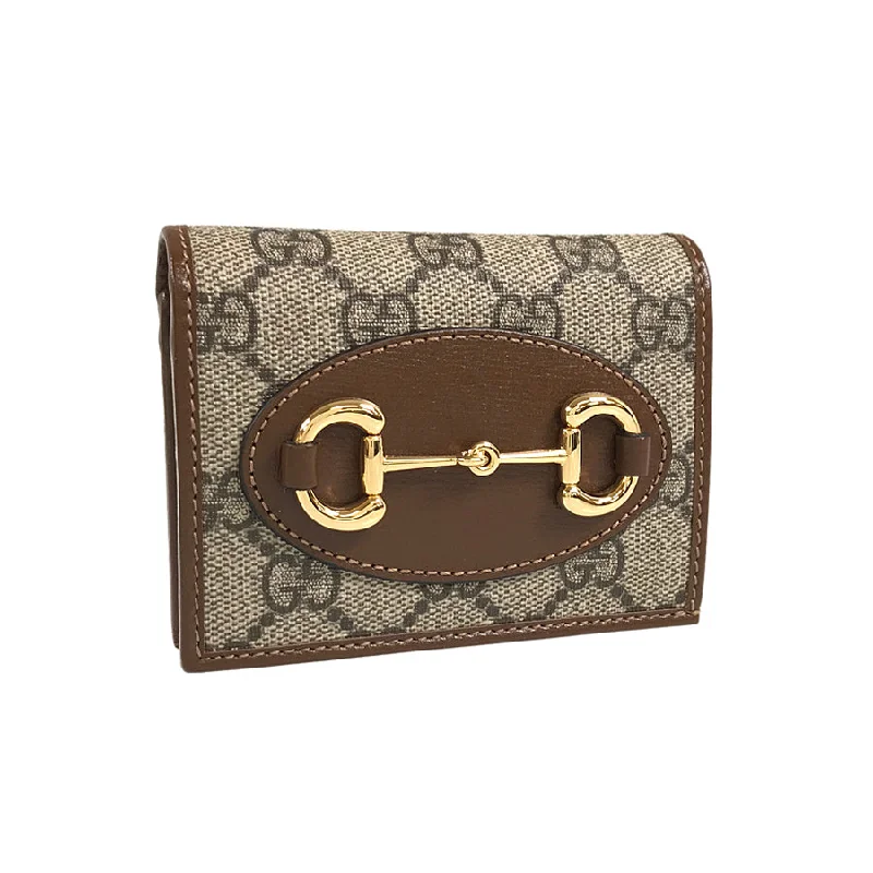 Gucci handbags for women with a patent - leather finishGUCCI Horsebit Card Case Wallet 621887 0416 Bifold wallet