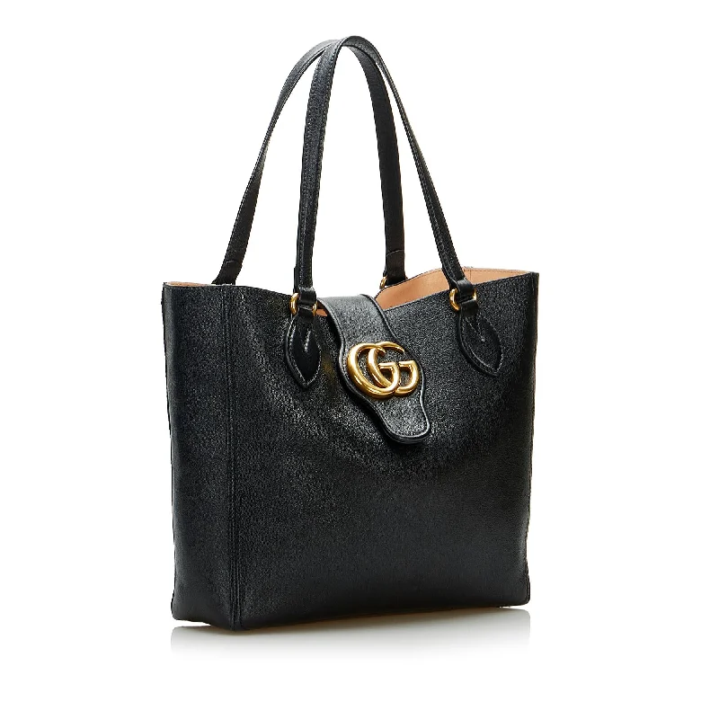 Ladies Gucci shoulder bags with a wide - width strapGucci Small Dahlia Double G Tote (SHG-vCUlSb)