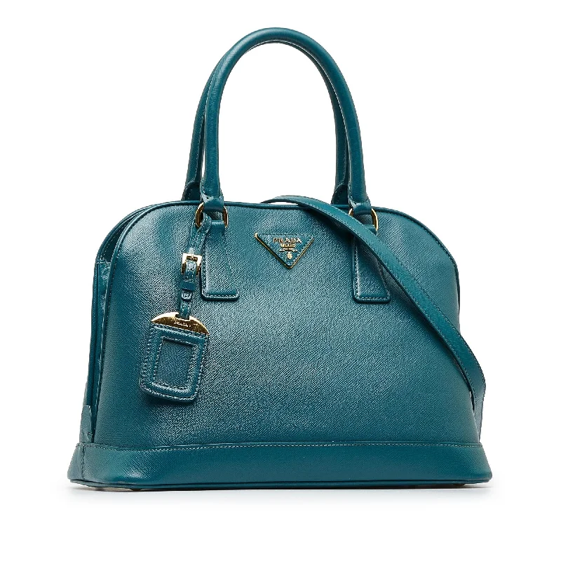 Prada tote bags with a water - resistant coating for outdoor activitiesPrada Saffiano Lux Promenade Satchel (SHG-cIw8e2)