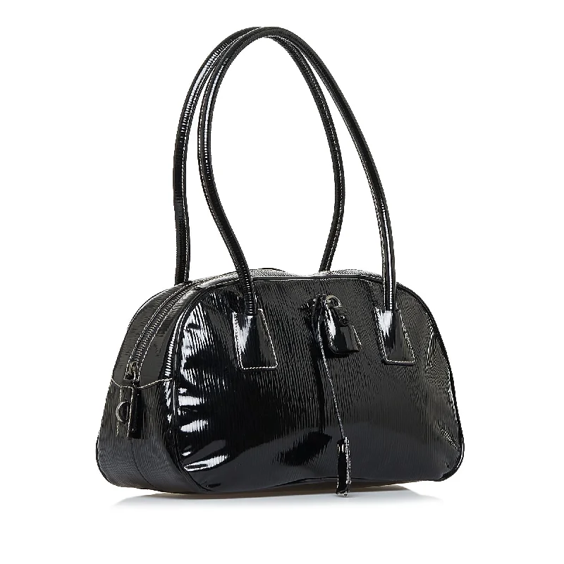 Prada bags with a detachable mobile phone holder for on - the - go conveniencePrada Spazzolato Shoulder Bag (SHG-hMUJaT)