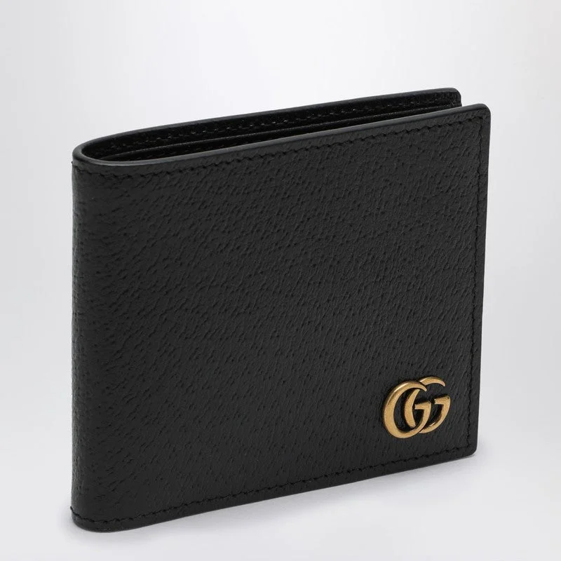 Gucci tote bags for women with a spacious interiorGucci Gg Marmont Black Leather Wallet Men