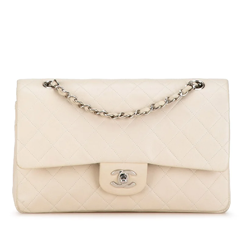 Chanel New Arrival Handbag with Gold HardwareBeige Chanel Medium Classic Lambskin Double Flap Shoulder Bag