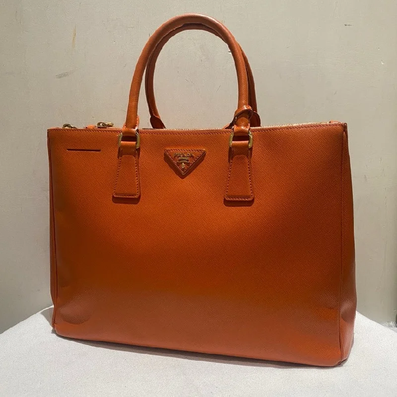 Prada handbags with a patent - leather finish for a shiny and sophisticated appearancePrada Gabrielle Orange Large Bag