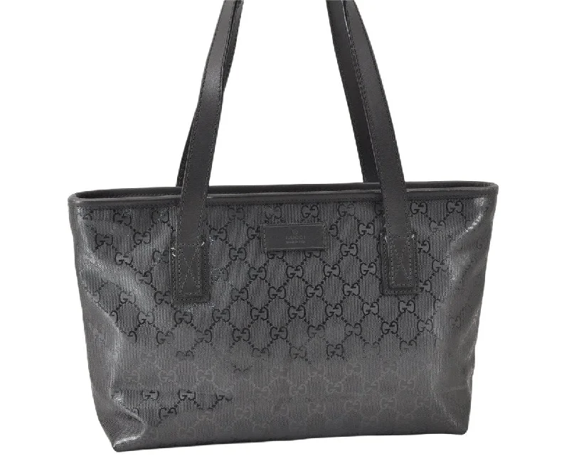 Gucci Marmont bags for women with a snakeskin - effect panelAuthentic GUCCI GG Imprime Shoulder Tote Bag GG PVC Leather 211138 Gray 4458K