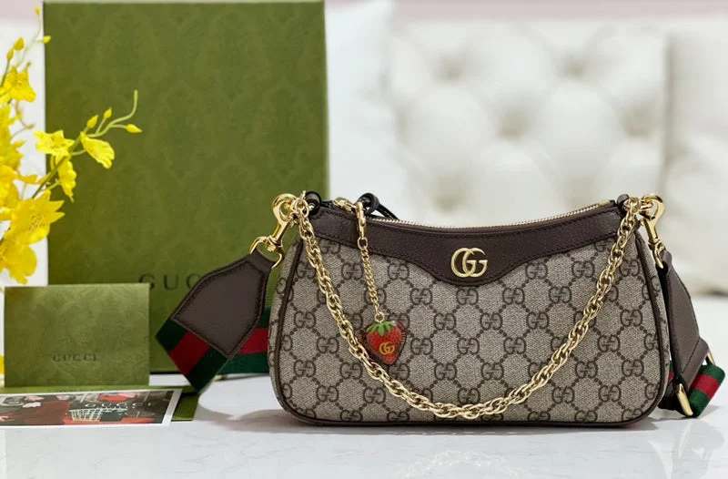 Women Gucci Sylvie bags with a monogram - embossed leatherWF - Gucci Bags - 12582