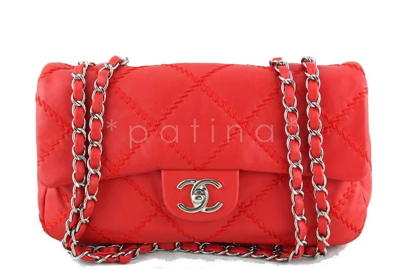 Chanel Chain Strap Handbag for Everyday UseChanel 10in. Vermillion Red 10in. Soft Ultimate Stitch Classic Flap Bag