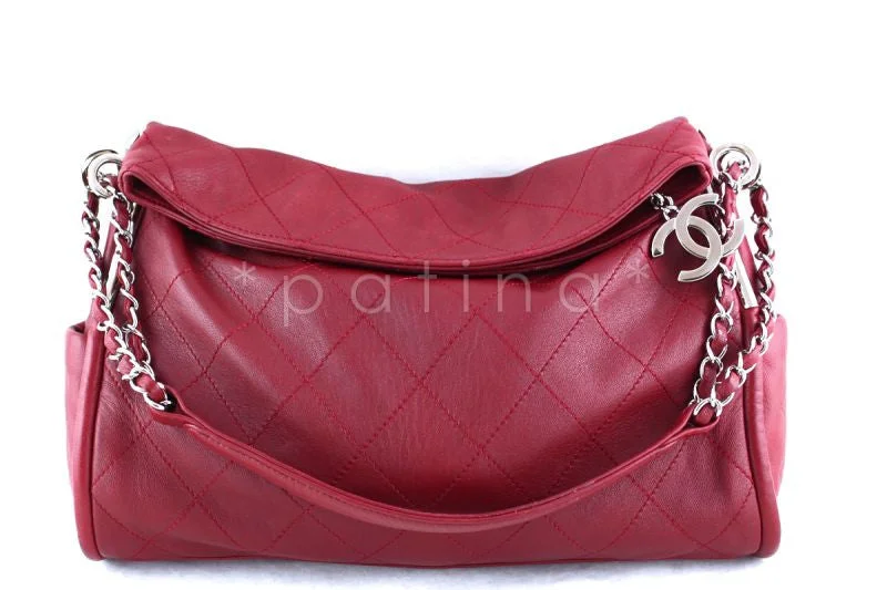 Chanel Medium Tote Bag for Office LadiesChanel 13in. Dark Red Lambskin Quilted Ultimate Soft Flap Bag