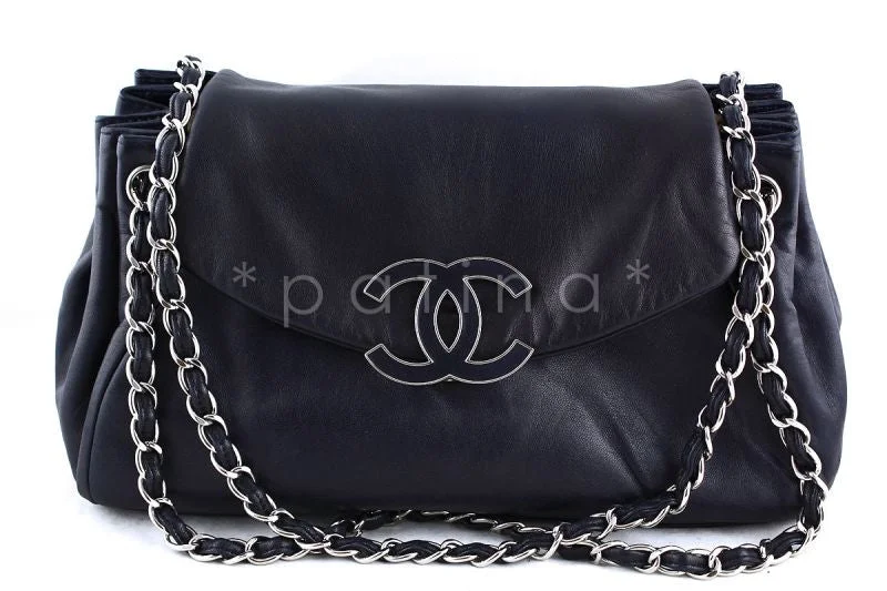 Chanel Black Handbag for Business MeetingsChanel 13in. Jumbo Maxi Navy Large Sensual Collection Accordion Flap Bag