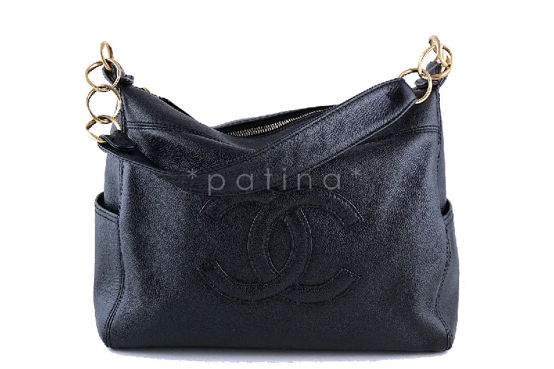 Chanel Colorful Handbag for Spring OutfitsChanel Black Deerskin Classic Timeless Logo Hobo Bag