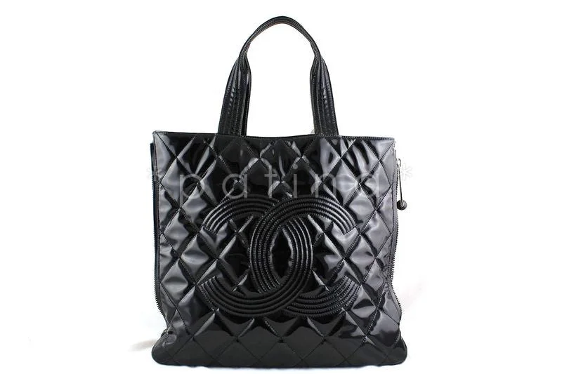 Chanel Black Handbag for Business MeetingsChanel Black Large Patent Moscow Shopper Tote Bag