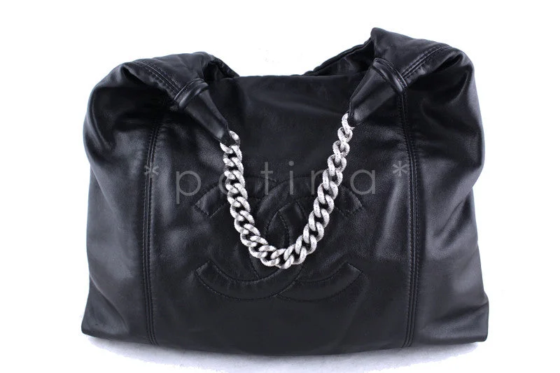 Chanel Black Handbag for Business MeetingsChanel Black Large Soft Hobo Bag Chunky Chain, Rodeo Drive Bag