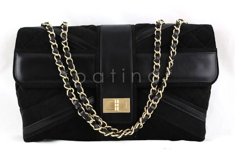 Chanel Designer Handbag with Unique DesignChanel Black Limited Edition Union Jack Reissue Lock Flap Bag