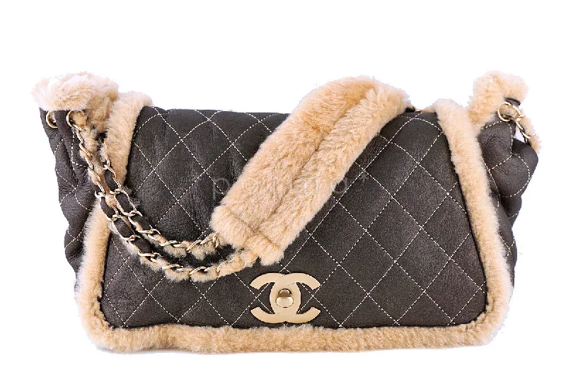 Chanel Quilted Leather Shoulder Bag for FashionistasChanel Brown Quilted Suede/Shearling Jumbo Classic Flap Bag Bag