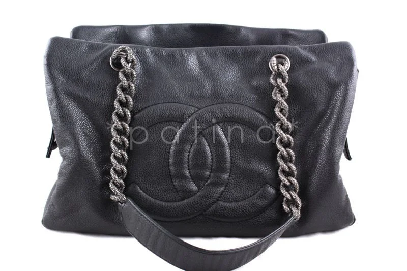 Chanel Classic Flap Bag for Evening PartyChanel Charcoal Gray Soft Caviar Timeless Grand Shopping Tote GST Bag