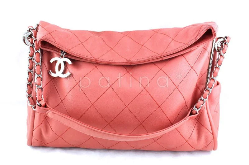 Chanel New Arrival Handbag with Gold HardwareChanel Coral Pink Lambskin Quilted Ultimate Soft Flap Bag